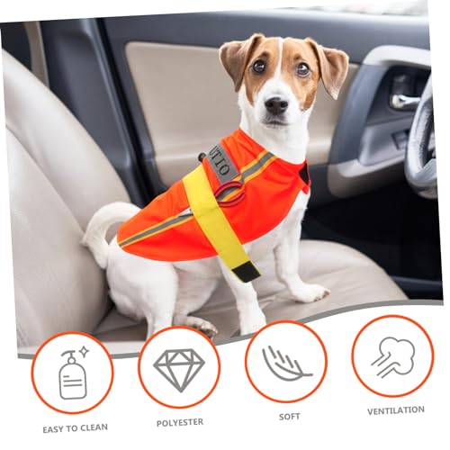 Disfraz para perro tema ingeniero talla L color naranja miniatura 4