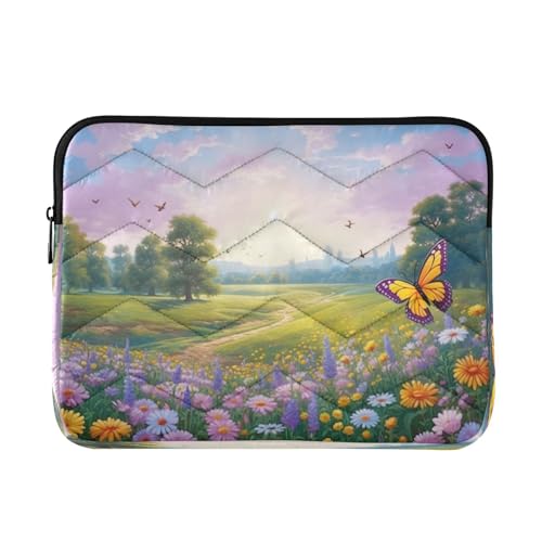 Funda para laptop de 13-14 pulgadas con diseño floral miniatura 1