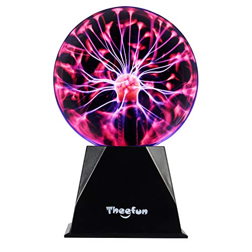 Plasma Ball, Theefun 6 Inch Touch & Sound Sensitive Plasma Lamp, Nebula Sphere