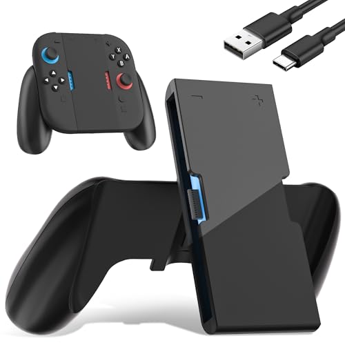 Joycon soporte de carga magnético GLDRAM con indicador LED y cable USB para Switch