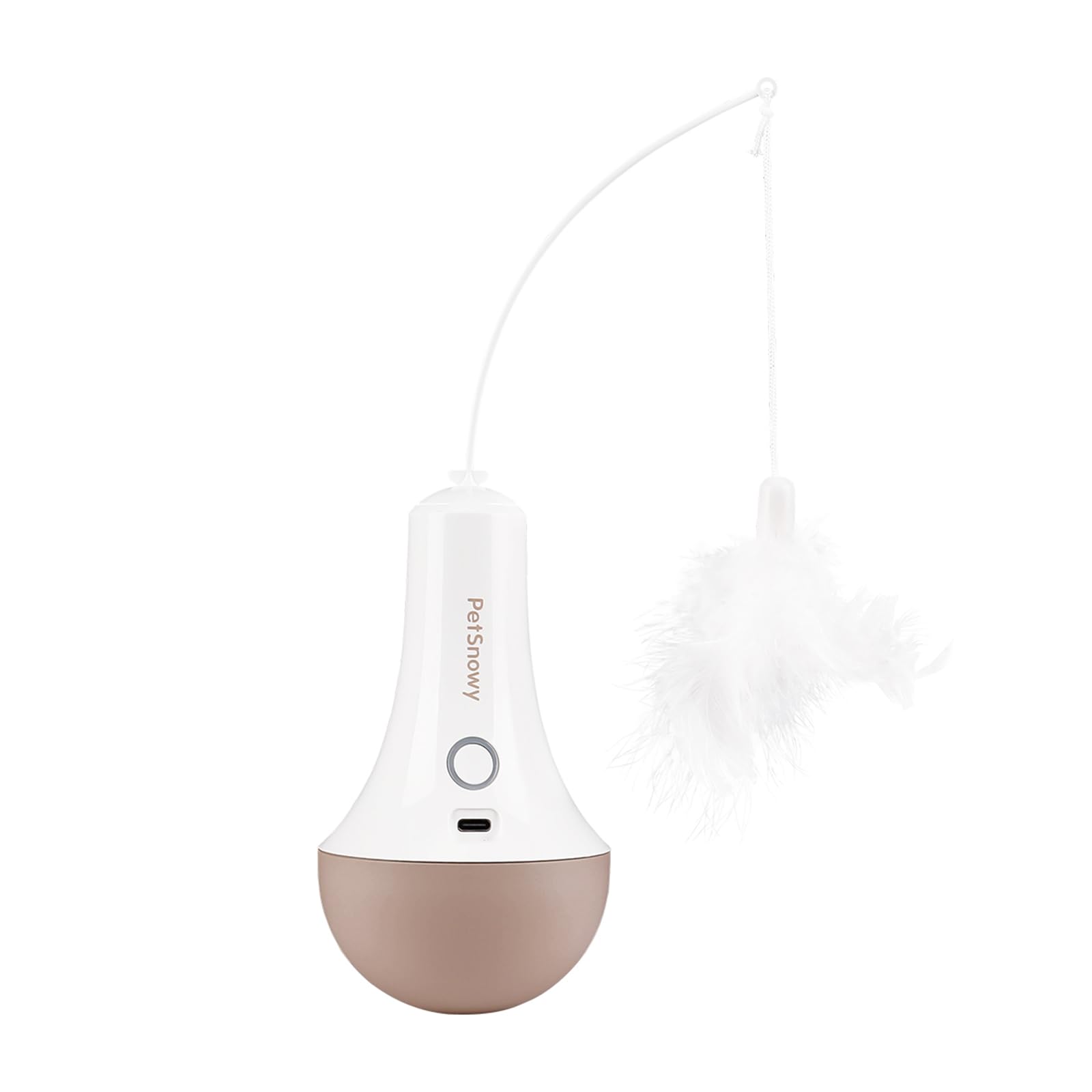 PetSnowy Cat Toys for Indoor Cats, Ultra Quiet Interactive Cat Toy, Random Moving Automatic Cat Feather Toy for Bored Adult Cats, Auto Timer Off Rechargeable Smart Cat Toys