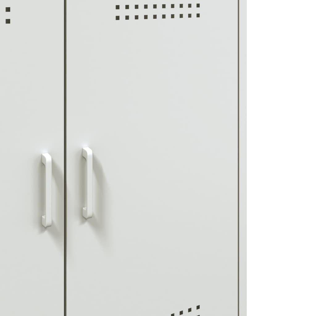 vidaXL Aparador de Acero Blanco 68x39x79 cm