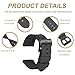 HARFINGTON Silicone Watch Band 26mm Quick Release Flexible Soft Rubber H-type Watch Strap with Stainless Steel Black Clasp Replacement Wristband for Men, Black