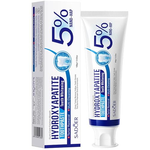 Hydroxyapatite Toothpaste, 5% Nano Hidroxiapatita Toothpaste for Advanced Enamel Protection, Fresh Breath, Daily Use for Oral Health (1)