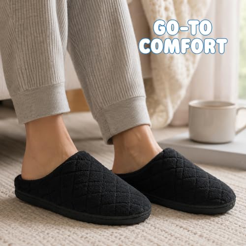 Image of Leslie Terry Clog House Shoes with Memory Foam, Indoor Slippers with Wide Widths
