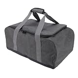 Asixxsix Bolsa de Almacenamiento para Camping, Organizador de Cocina de Tela Oxford de 33 L, Artículos Esenciales para Acampar en Coche con 2 Divisores Extraíbles y Bolsillo Grande para Utensilios