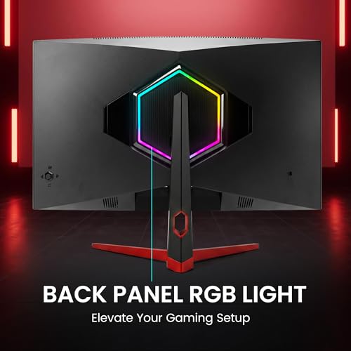 Image of FRONTECH 27-inch (68.58 cm) Curved Gaming Monitor, 200Hz Refresh Rate, Full HD 1080p, Free Sync, Flicker-Free, HDMI & DP Dual Input (MON-0052)