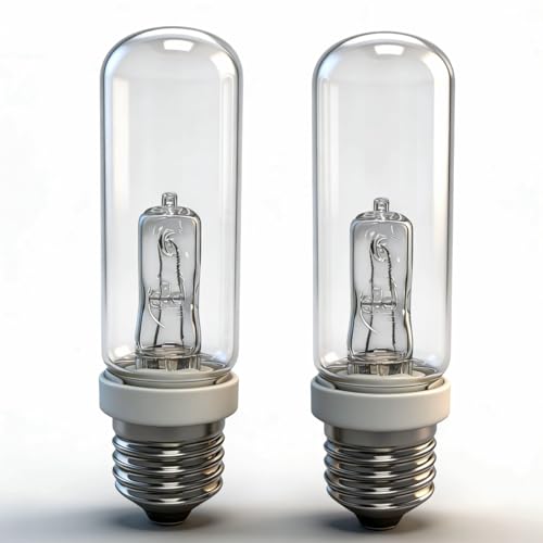 Caldarax 200W Bombilla Tubular E27 Regulable AC 220V, Blanco Cálido 2800K, Lampara E27 para Estudio, Oficina, Salón, Dormitorio, Paquete de 2