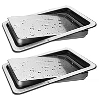 Giyofom 2X Edelstahl MüLl Klappen Deckel MüLleimer AbdeckspüLung Eingebauter Balance Schaukel Klappen MüLl Deckel B.