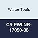 Walter Tools C5-PWLNR-17090-08 Tool Steel Boring Bar, Right Hand, 1.26" Minimum Bore Diameter, 2.638" Maximum Bore Depth, 3.543" Length