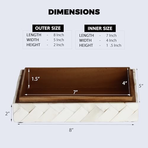 Image of Handicrafts Home Decorative Keepsake Box 8x5 - Small Organizer Box with Lid, Boho Decorative Storage, Retro Memory Box, Unique Coffee Table Decor, Jewelry or Trinket Box, Modern Shelf Decorative Box