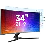 ANTOGOO V 34 Inch 21:9 Monitor Blue Light Filter Desktop Screen Protector, Anti Glare Film Eye Protection Blue Light Blocking Screen Protector for 34'' Computer Monitor, Adhesive Edges