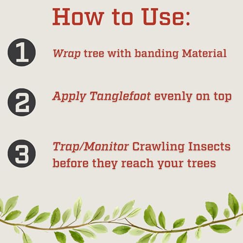 Image of Tree Tanglefoot Tree Banding Gum - 15oz Sticky Coating for Tree Wraps - Long-Lasting, Non-Drying Adhesive Barrier Formula - Weather-Resistant, Made in USA