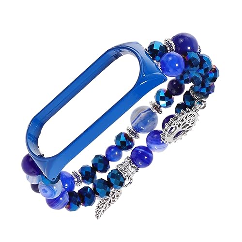 Pulsera de reloj brillante Uonlytech para eventos sociales y diario con ágata azul cristal 1