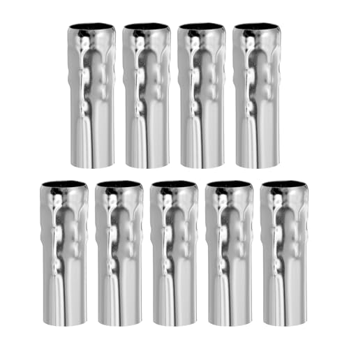 Fundas de metal E14 acabado cromo brillante, altura de 3.15 pulgadas para candelabros elegantes