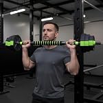 Ensemble de dumbbell réglable tout-en-un pour la maison de gym, 33/44 Lbs poids libres convertis en barbell & Les cloches, compactes 4-in-1 Design Enregistrer Space
