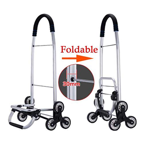 Einkaufstrolley mit 6 Rädern, zusammenklappbar, mit Deckel und Reißverschlusstasche, 40 l Fassungsvermögen, wasserdicht… – Bild 3