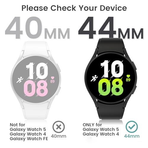 Tensea 4+4PACK for Samsung Galaxy Watch 5/4 Screen Protector & Case 44mm by Tensea - Used condition - Image 2