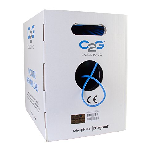 C2G Cable de red Cat5e Bulk 304.8 m Azul miniatura 1