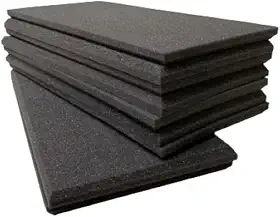 10 Placas - Espuma Acústica Antichamas Lisa - 50x 25x 2 Cm