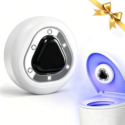 Tebcuz Self Cleaning UV Toilet Sanitizer and Night Light Smart Hygiene Light for Home Guest and Shared Bathrooms Motion-Activated Night Light USB Rechargeable Adhesive Tool-Free Installation