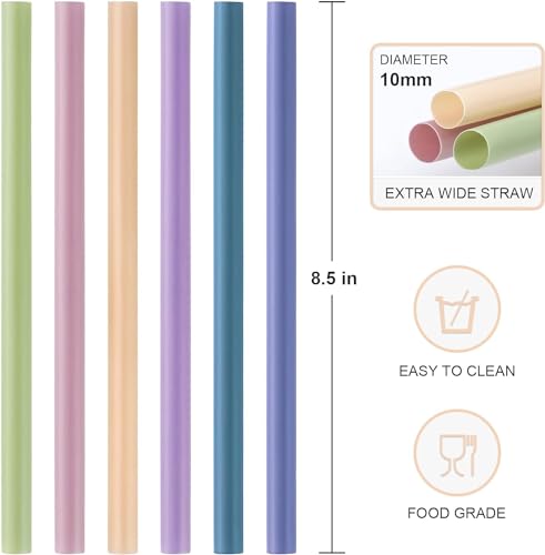 Vitever 3SU1101-4295 100 Pcs Jumbo Smoothie Straws, Disposable Wide Plastic Drinking Straws thumb #1