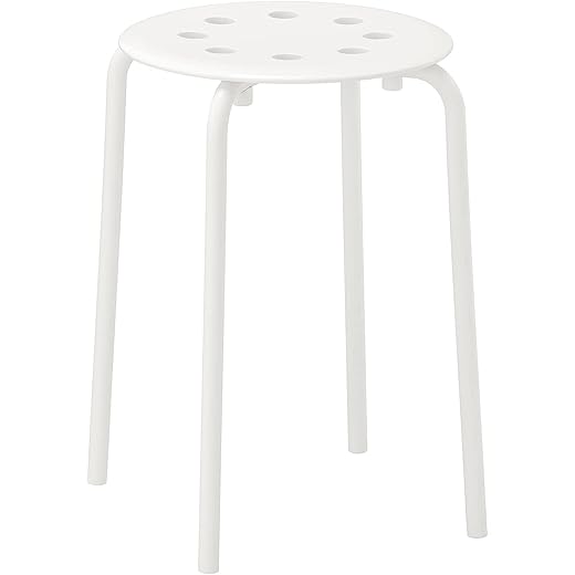 Marius Stool Stackable - White, 46 cm