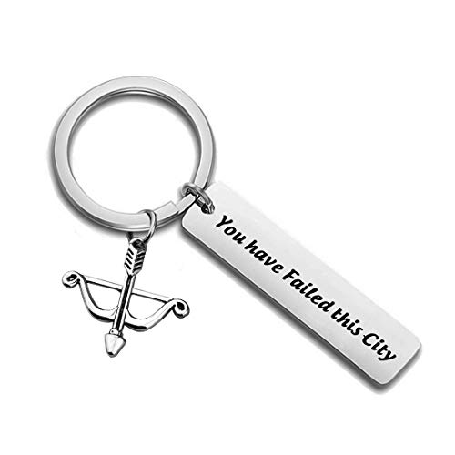 POTIY The Green Hero Inspired Gift for Men You Have Failed This City Keychain for DC Fans (Keychain)