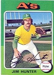 1975 Topps Baseball Card #230 Jim Hunter