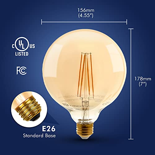 Xtricity G40 Led Filament Vintage Edison Style Dimmable Lightbulb, 5W (60W Equivalent), E26 Medium Base, G40 Edison Light Bulb For Decoration String Lights And Vintage Lighting Looks #TOP1