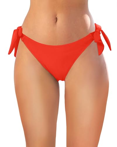 Image of Holipick Low Rise Bikini Bottoms - String Bathing Suit Bottoms for Women Side Tie Swim Bottoms Swimsuit