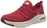Material de la suela: EVA Skechers Arch FIT, Zapatillas Mujer, Rojo, 35 EU