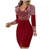 ONGJWU After 5 Dresses for Women Evening Elegant, Ladies Sexy Nightclub Diamond V-Neck Long Sleeve Dress Tight Womens Summer Dresses 2023 Off Shoulder Maxi Denim Dresses (XL, Wine)