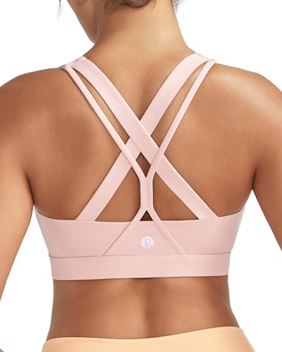 Image of RUNNING GIRL Sports Bra for Women High Support, Criss-Cross Back Padded Strappy Sports Bras Yoga Bra with Removable Cups