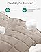 BAGSMART College Laptop Backpack, Travel Backpack for Women, Quilted Casual Daypack, Water-Resistant Bookbag for 15.6 Inch Laptop, Camel
