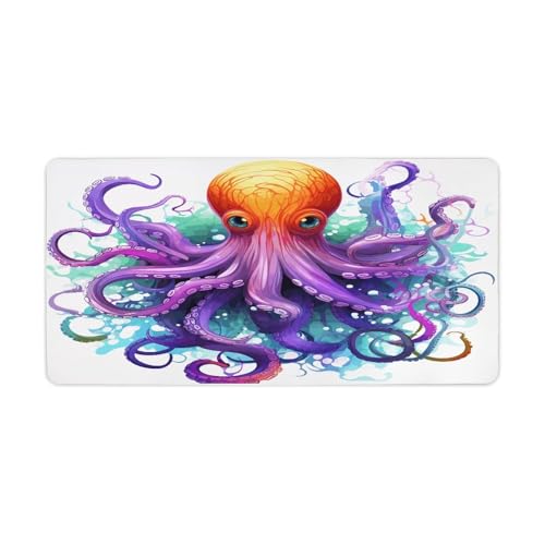 Colorful Octopus1 Desk Pad con base antideslizante 30x60 cm