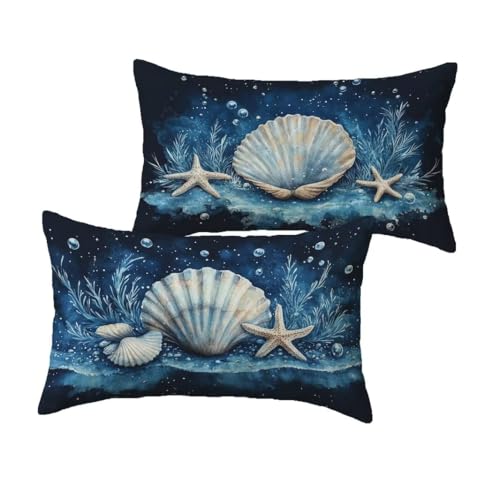 Housse de coussin 40x60 imperméable anti tache pour canapé de terrasse