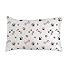 Funda de cojín decorativa de 50 x 50 cm, diseño de huellas de perro, gato, color negro y blanco, funda de almohada cuadrada para decoración del hogar, 20 x 20 pulgadas