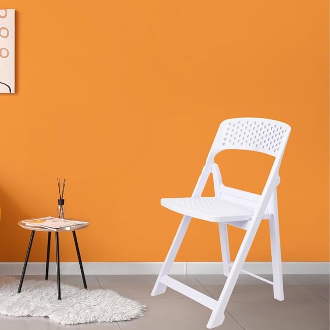ITALICA Phoenix Folding Chair/Space Saving Chairs/Folding Chair for Balcony, Garden, Patio/Indoor & Outdoor/Sturdy & Durable Chair for Comfortable Seating (White, Set of 1 Chairs, BN) ITALICA Phoenix Folding Chair/Space Saving Chairs/Folding Chair for Balcony, Garden, Patio/Indoor & Outdoor/Sturdy & Durable Chair for Comfortable Seating (White, Set of 1 Chairs, BN)