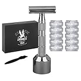 EASACE Long Handle Double Edge Safety Razor Razors for Men Women Classic Wet Shaving Kit+1 Stand+1...