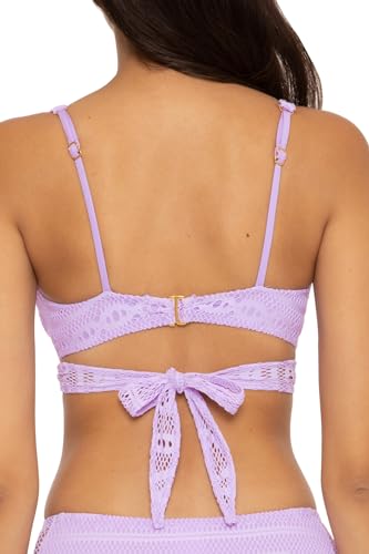 BECCA Women's Color Play Ring Bra Bikini Top, Adjustable, Tie Back, Swimwear Separates2
