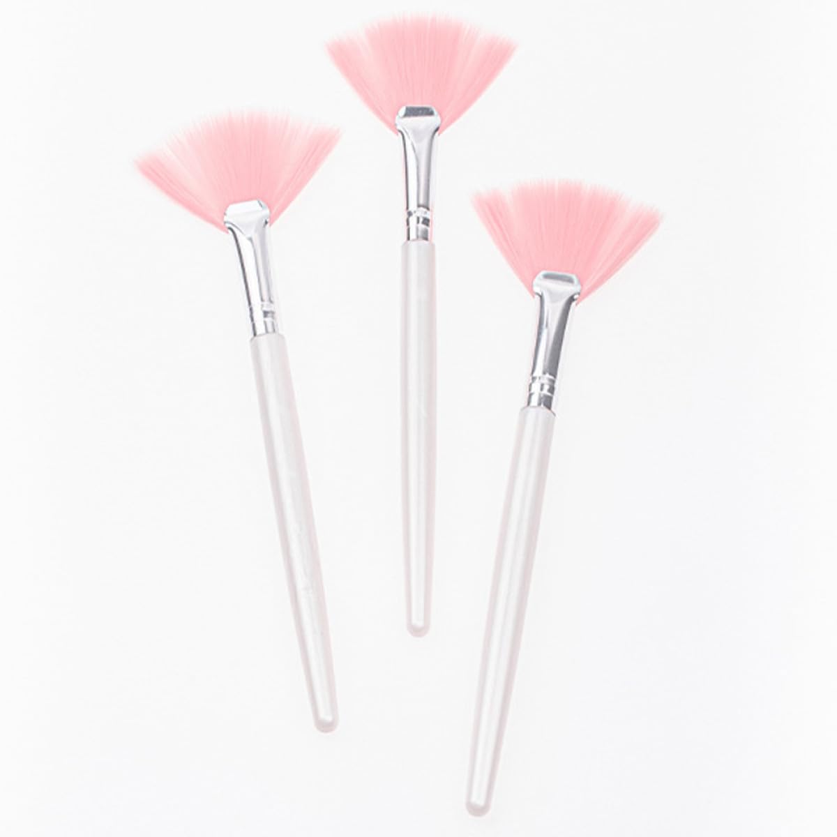 6Pcs Fan Face Makeup Brushes Soft Facial Brush for Foundation Blush Powder Application Professional Cosmetic Tool for Women
