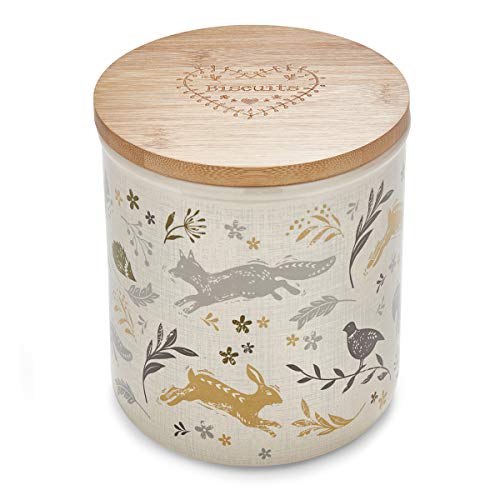 Cooksmart British Designed Biscuit Jar | Ceramic Biscuit Barrel for All Modern Kitchens | Large Biscuit Tin With Airtight Lid