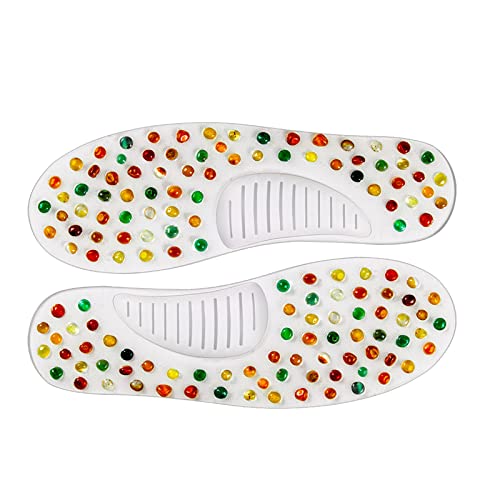 Semelle Massage Gel, Pied Reflexologie Semelle, Semelles Orthopédiques avec Soutien de la Voûte pour Fasciite Plantaire, Soulager le Mal, Semelles Chaussures Confort et Breathable(Size:37,Color:O) Cover