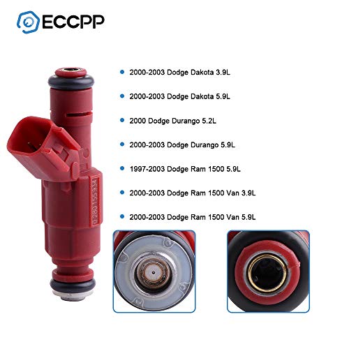 Fuel Injectors Eccpp High Performance 8Pcs 1 Hole Fuel Injector Kits 0280155934 Fit For Dodge For Dakota/Durango/Ram 1500/Ram 1500 Van/Ram 2500/Ram 2500 Van/Ram 3500/Ram 3500 Van #TOP1
