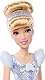 Mattel DISNEY Prinzessin Cinderella - Bewegliche Puppe mit glitzerndem Outfit, abnehmbaren Schuhen und Diadem, kämmbares Haar für Frisierspaß, für Kinder ab 3 Jahren, HLW06