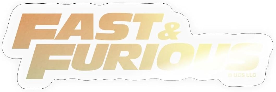 Spreadshirt Fast and Furious Classic Logo Sticker, 4 x 4, Transparent Glossy
