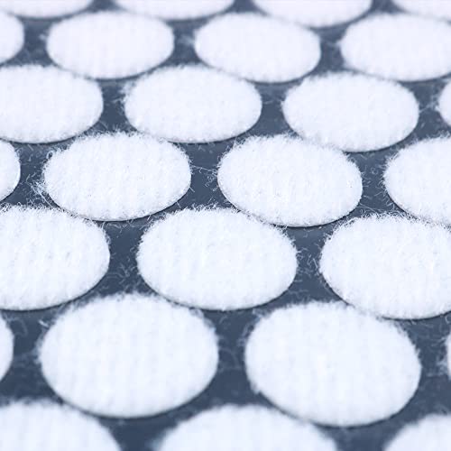 Tiardey 500 Paar Sets Klebstoff 0,59 Zoll/15 mm Durchmesser klebrige Rückseite Münzen Klettverschluss Selbstklebende Punkte Klebebnder Magische Klebepunkte