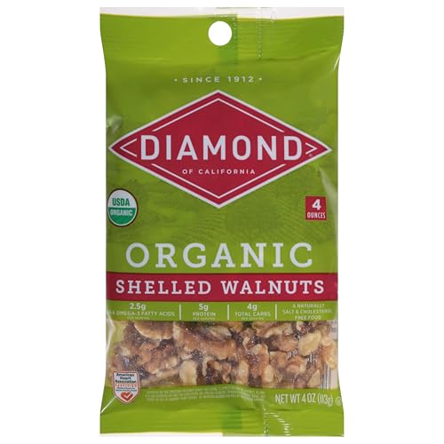 Image of Diamond of California Walnuts, Organic Shelled Walnuts, 4 oz (12 Pack)