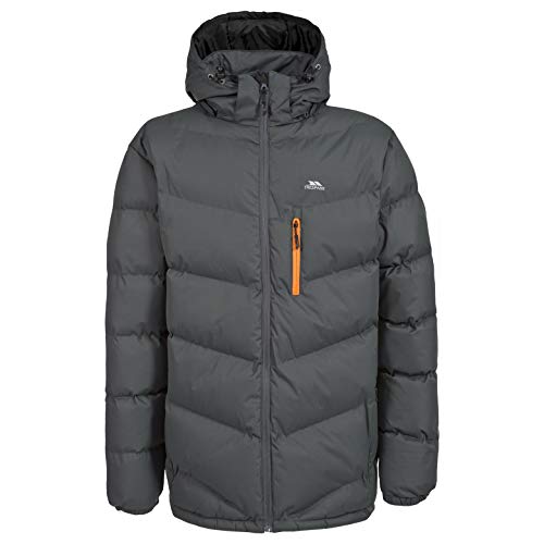 Image of Trespass Men's Padded Jacket Blustery - Casual Winter Casual Jaket, Drawcord Hem, Adjustable Zip-Off Hood, Elasticated Cuffs, Low Profile Zips, Waterproof, Windproof